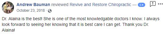 Revive and Restore Chiropractic Patient Testimonial